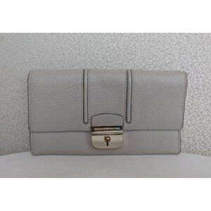 Kate Spade Parsons Street Milou Leather Flap Clutch Wallet "Stoneice"/Gray